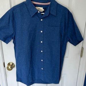 NWT The Normal Brand Short Sleeved Blue Button Down Shirt